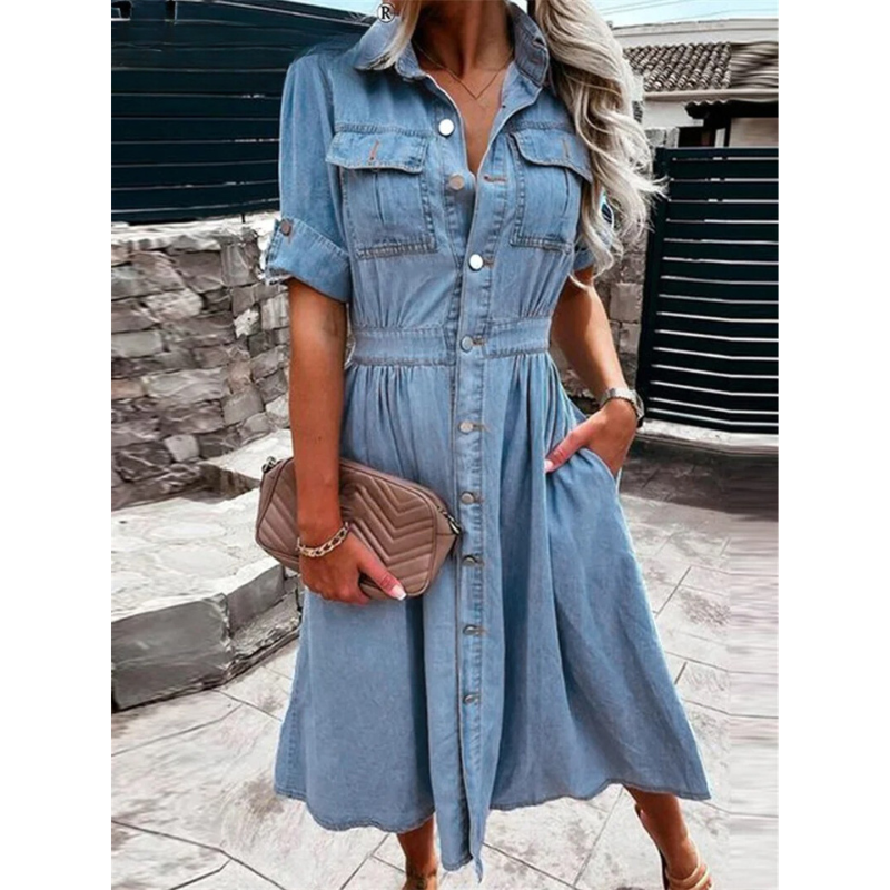 Vestido Midi Jeans Natália